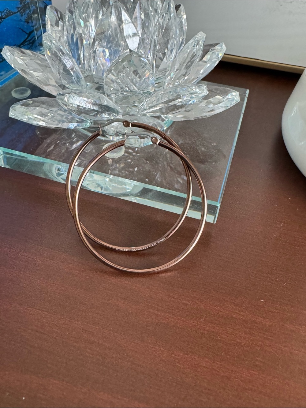 Large Chocolate Hoop Earrings